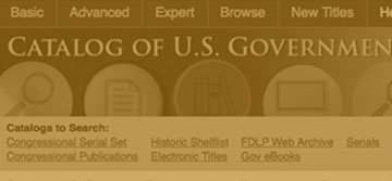 Catalog of <br>U.S. Government Publications